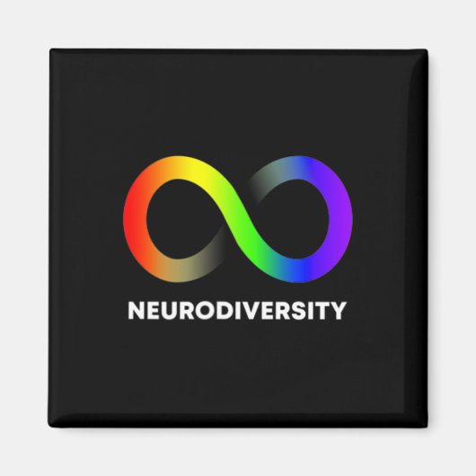 抱擁ニューロダイバーシティ自閉症Adhd Asd Infinity Ra マグネット (正面)