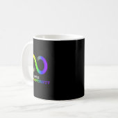 抱擁ニューロダイバーシティ自閉症Asd Adhd虹Inf コーヒーマグカップ (正面左)