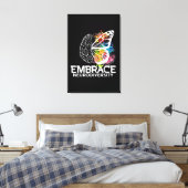 抱擁ニューロダイバーシティ – adhd認識度 キャンバスプリント (インサイチュ (寝室))
