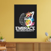 抱擁ニューロダイバーシティ – adhd認識度 キャンバスプリント (インサイチュ (リビング))