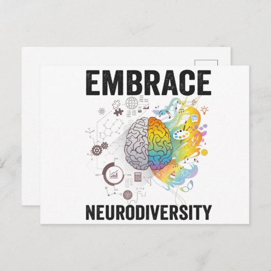 抱擁ニューロダイバーシティAdhd認識度ジフトニューロディフ ポストカード (正面/裏面)
