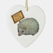 抱擁ハリネズミを放して下さい セラミックオーナメント (右)