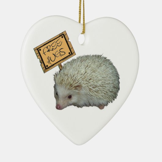 抱擁ハリネズミを放して下さい セラミックオーナメント (右)