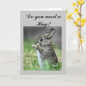 抱擁バニーを必要として下さい カード (黄色い花)