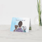 抱擁マザー自然 – 折り畳まれたマザーズデイカード カード (裏面)