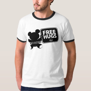 抱擁ロゴの信号器のワイシャツ-メンズ--を放して下さい Tシャツ