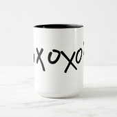 抱擁及びキスのxoxoのコーヒーカップ マグカップ (中央)
