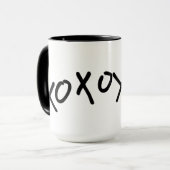 抱擁及びキスのxoxoのコーヒーカップ マグカップ (正面左)