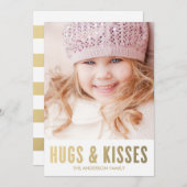 抱擁及びキス|のバレンタインデーの写真カード シーズンカード (正面/裏面)