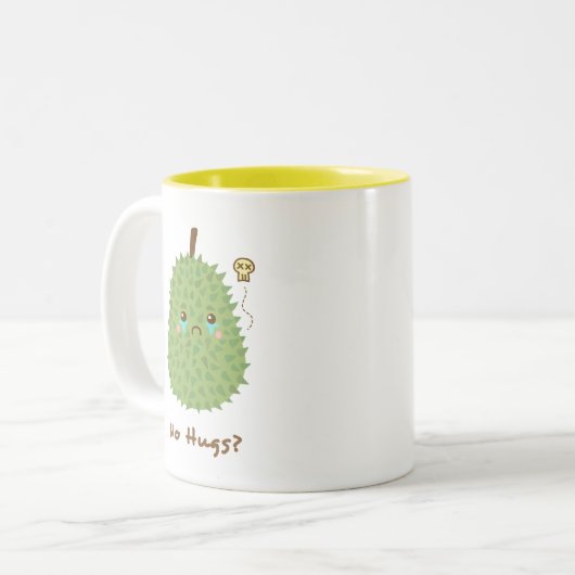 抱擁無しの悲しいドリアン ツートーンマグカップ (正面左)