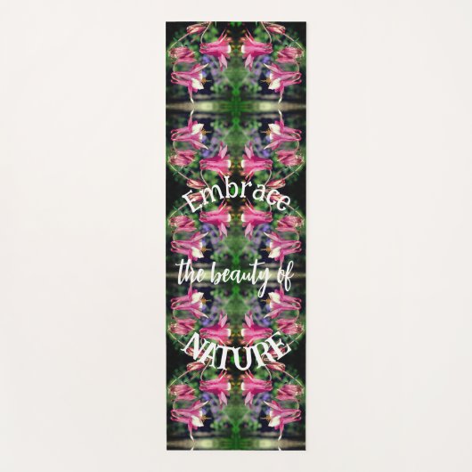 抱擁自然オダマキ(植物)の花感動的 ヨガマット (正面)