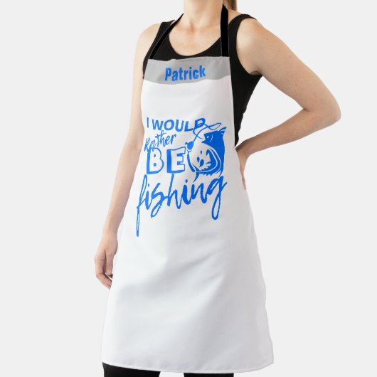 抱擁魚釣りオーバー料理カスタムシェフおもしろい エプロン (インサイチュ)