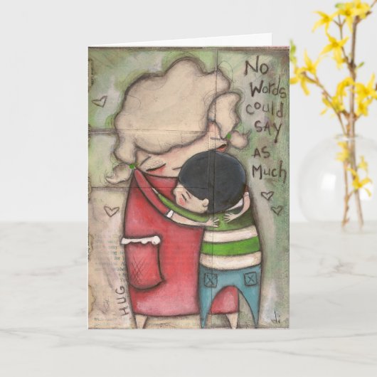 抱擁-挨拶状 カード (黄色い花)