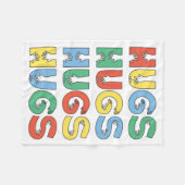 抱擁(色) フリースブランケット (正面(横))