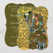 「抱擁(The Embrace)」グスタフ・クリムト 結婚 招待状 (正面/裏面)