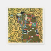 『抱擁』(The Embrace) by Gustav Klimt スタンダードカクテルナプキン (正面)