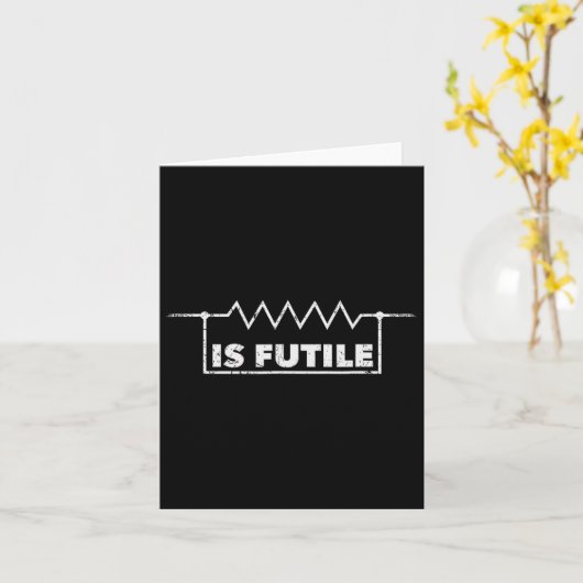 抵抗が不毛デザイン電気エンジニアリングRである カード (黄色い花)