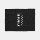 抵抗が不毛デザイン電気エンジニアリングRである フリースブランケット (正面(横))