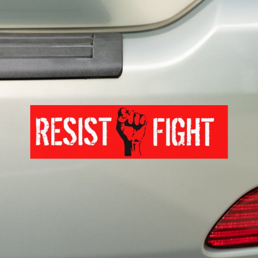 抵抗して下さい バンパーステッカー (車上)