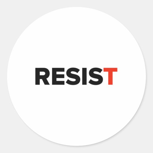 抵抗しろ。アンチトランプ#resist 1 ラウンドシール (正面)
