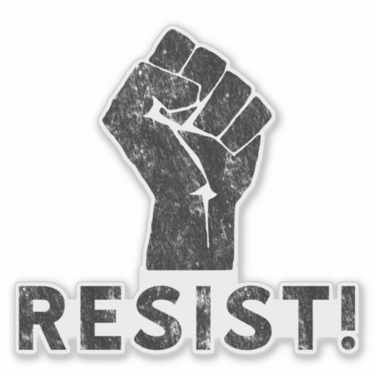 抵抗しろ！拳 シール (正面)