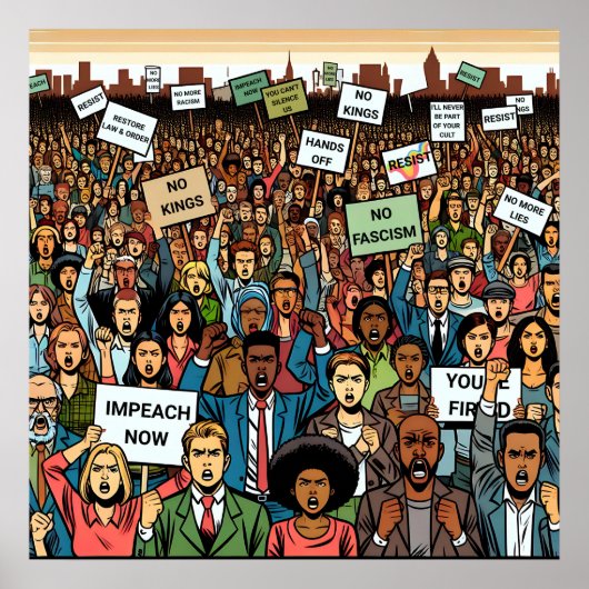 抵抗し、トランプを弾劾 ポスター (正面)