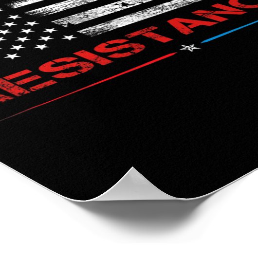 抵抗する私は～のための抵抗アンチトランプの一部である ポスター (角)