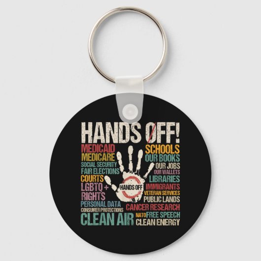 抵抗する自由の女神の手を離す キーホルダー (正面)