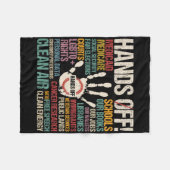 抵抗する自由の女神の手を離す フリースブランケット (正面(横))