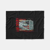 抵抗する自由の女神の手を離す フリースブランケット (正面(横))