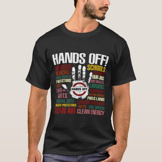 抵抗する自由の女神の手を離す Tシャツ (正面)