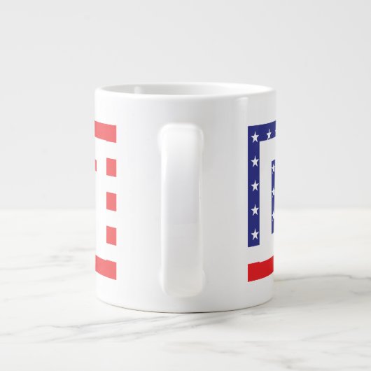 抵抗する|統一された州フラグ ジャンボコーヒーマグカップ (裏面)