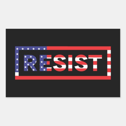 抵抗する |統一された州フラグ 長方形シール (正面)