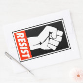 抵抗する 長方形シール (封筒)