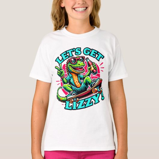 抵抗できないトカゲ Tシャツ (正面)