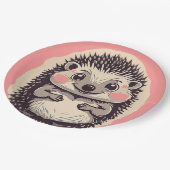 抵抗できない可愛いヘッジホッグヘッジ ペーパープレート (アングル)