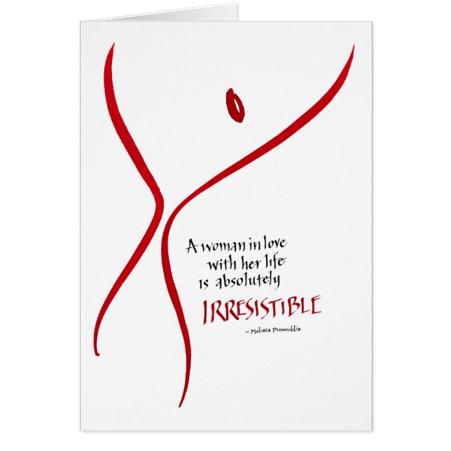 抵抗できない女性-カード (正面)