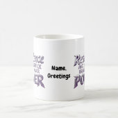 抵抗と犠牲は内なる力を育む コーヒーマグカップ (中央)