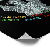 抵抗に抵抗Usa自由の女神オフの手 ポスター (角)