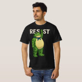 抵抗のカエル ポートランド カエル抗議 メンズ レディース T- Tシャツ (正面フル)