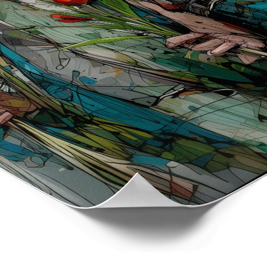 抵抗の種 – Solarpunk Poster ポスター (角)