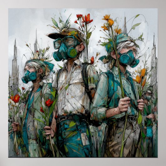 抵抗の種 – Solarpunk Poster ポスター (正面)