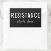 抵抗はここに始まる – 政治的抗議 長方形シール (バッグ)