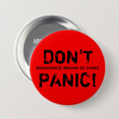 抵抗はボタンを家庭で始めます 缶バッジ (正面&裏面)