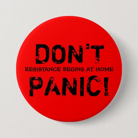 抵抗はボタンを家庭で始めます 缶バッジ (正面)