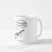 抵抗は役に立たないです(ウクレレ) コーヒーマグカップ (正面右)