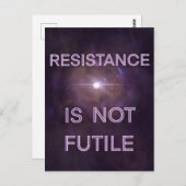 抵抗は無駄なポストカードではない ポストカード (正面/裏面)