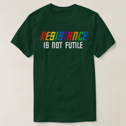 抵抗は無駄なLgbtではない Tシャツ (デザイン正面)