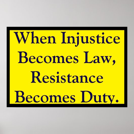 抵抗は義務となる ポスター (正面)