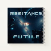 抵抗はFutile Binary Spiralノートブック ノートブック (裏面)